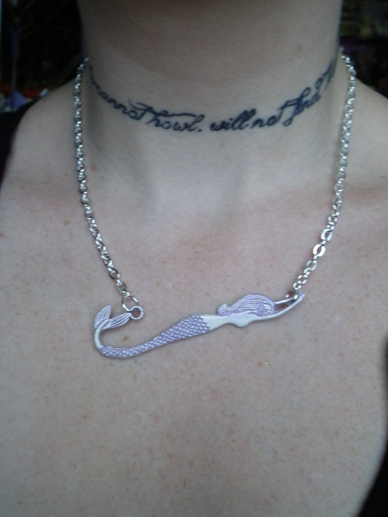 RESERVED for SM Pastel Mermaid Swimming Siren necklace