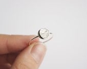 UNDER THIS MOON / Ring - Personalized lunar phase charm of your graduation night in sterling silver, dainty, delicate, customized ring