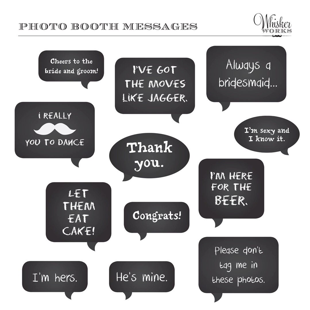 DIY Photo Booth Printables - Chalkboard Signs - WEDDING Il_170x135