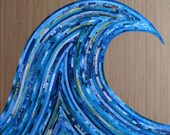 The Sea, The Sea ..... collage on bamboo, great gift for the ocean lover