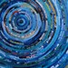 Swirling Waters - Original Ocean & Literature Themed Collage on Bamboo Panel