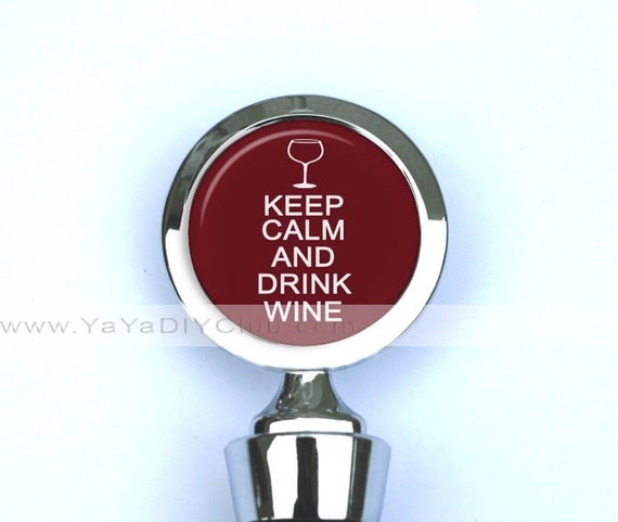 Custom Wine StopperWine Bottle Stopper Keep Calm by yayadiyclub