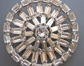 Vintage Rhinestone Brooch Signed Weiss - Great for Sash
