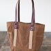 No. 115 Carry Tote in Rust Waxed Canvas & Cordovan Horween Leather