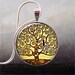 Klimt Tree of Life pendant, tree necklace resin pendant bridal necklace charm wedding jewelry