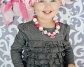 Breast Cancer Awareness, Pink, Cause, Girl, Baby, Newborn, Infant, Toddler, Over The Top,  Boutique Hair Bow, Crochet Headband