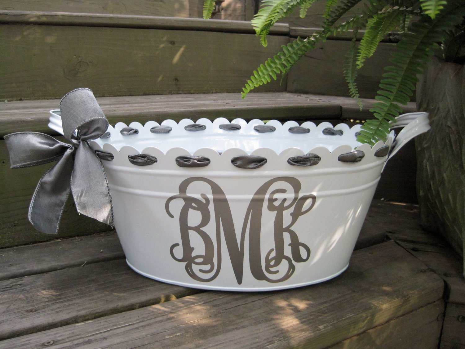 Personalized metal tub/ beverage bucket-assorted colors available