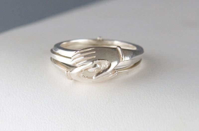 Sterling Silver Gimmel Ring