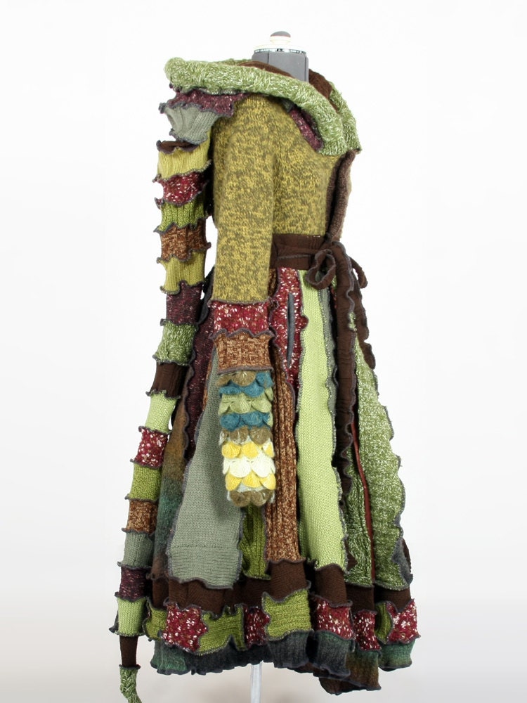 Forest Elf Coat - A Woodland Fairy Inspired Dream Coat - Reserved for Heather