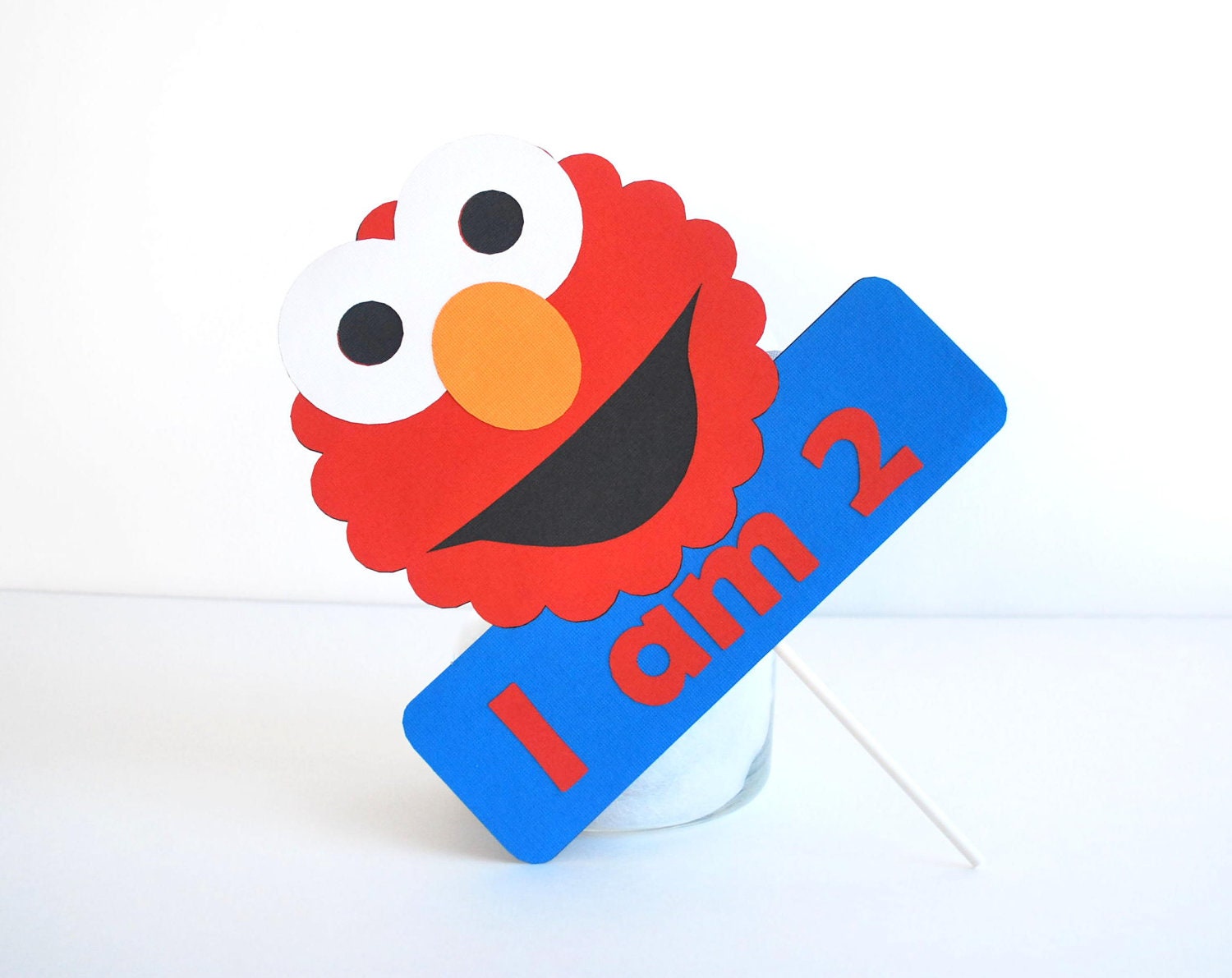 Elmo Centerpiece, I am 2 Centerpiece Elmo inspired - Red and Blue party , do not include cupcake toppers A477 Il_170x135