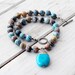 Necklace - Imperial Jasper Necklace with Turquoise Pendant