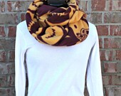 SALE - Go Team Go Fleece Infinity Scarf - Maroon and Gold - Arizona State USC, Boston College Minnesota FSU Colors -  by Mommy Moxie on Etsy