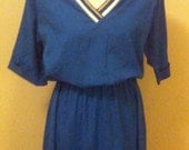 Vintage Blue Village Fair Dress