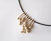nO.144 'grass between tiny onyx' necklace. made to order.