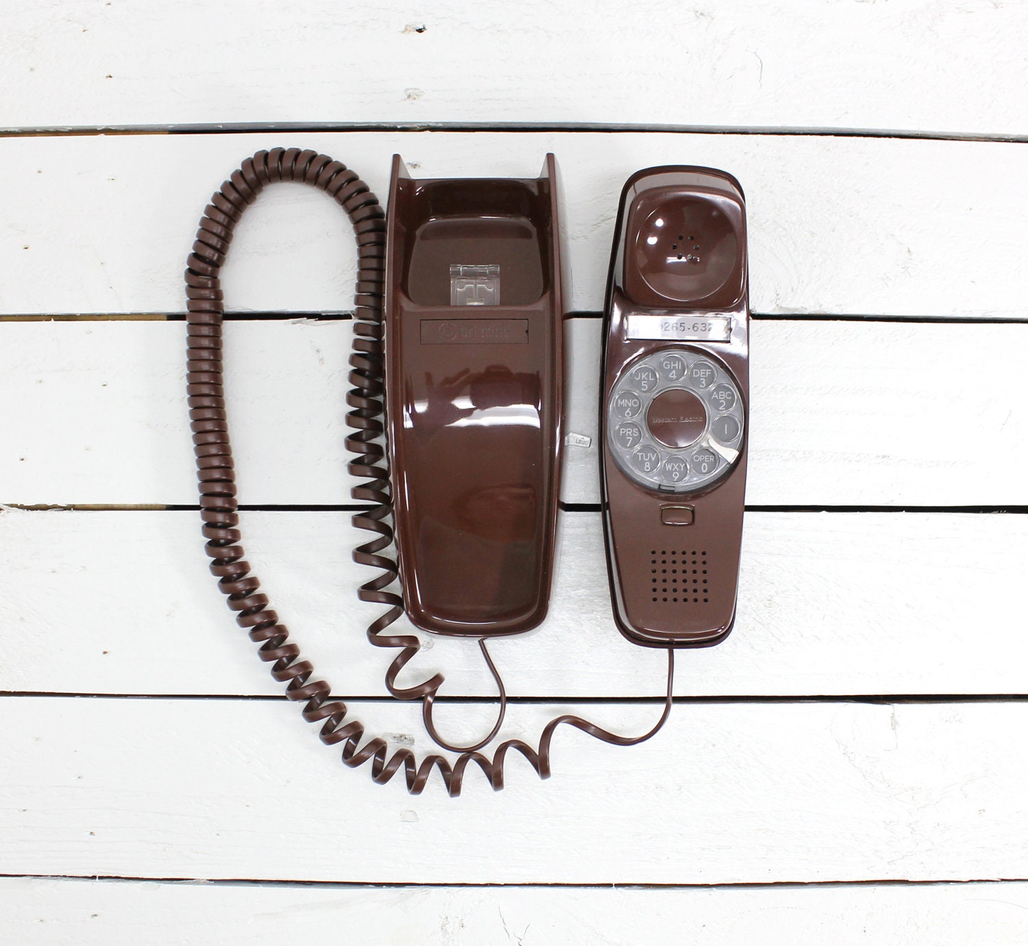 Vintage Brown Western Electric Rotary Telephone