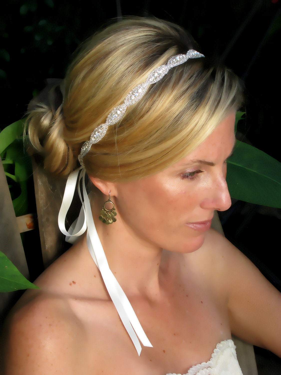 Caitline  Rhinestone bridal headband, wedding headband, wedding hair accessories, crystal headband