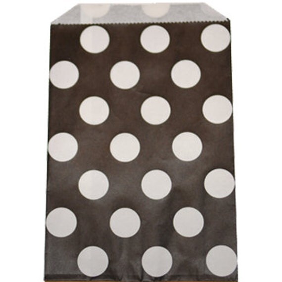 Dot Black Goodie Favor Treat Bags - Qty 12 Il_570xn