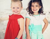 Red Girls Round Yoke Dress - Molly - Size 3T - Ready to Ship