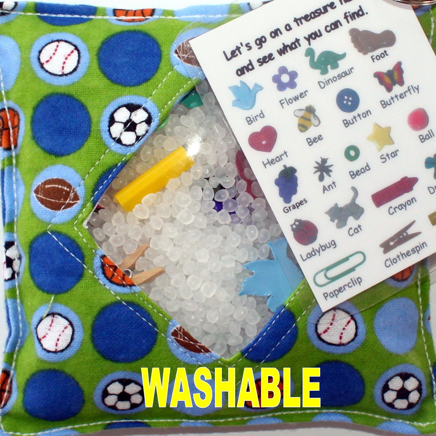 I Spy Bag - LET'S PLAY BALL Treasure Hunt with Picture Card - All sales helps support our sports activities and summer camps.