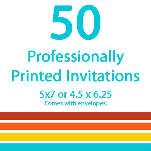 Professional Printing of 50 Invitations Il_570xn