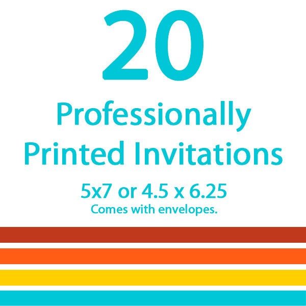 Professional Printing of 20 Invitations Il_570xn
