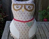 One-of-A-Kind City Hipster Owl Plush Pillow
