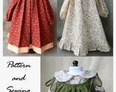 Sewing Pattern and Tutorial for Peter Pan Collar Dress for 18-20" Doll