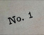 Embroidered Applique  "No. 1"