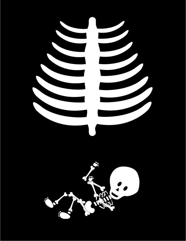 Items similar to Baby Skeleton Maternity Shirt Printable Pattern on Etsy