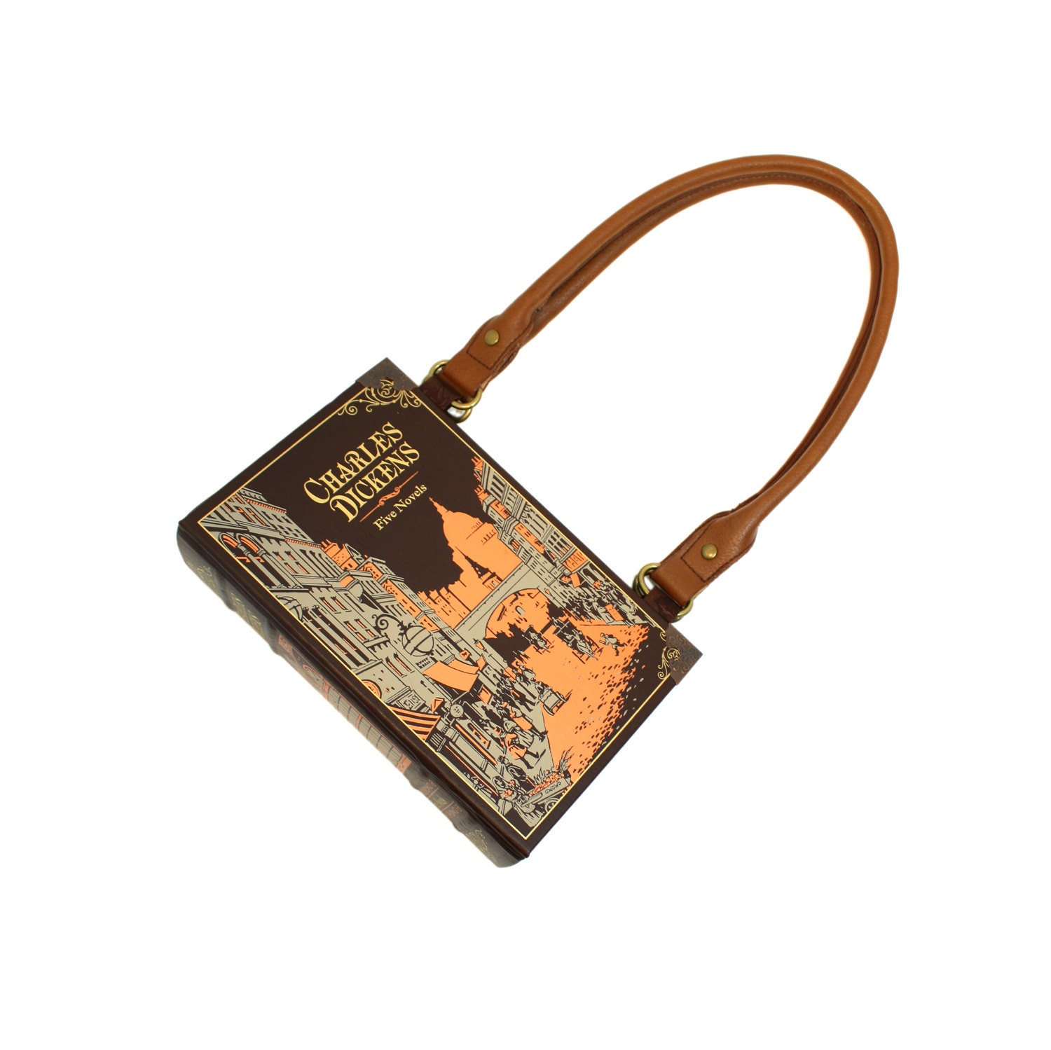 Charles Dickens Book Purse Clutch or Handbag - Upcycled Decadence Bookpurse -