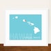 Custom Hawaii, Personalized State Art, State Print, State Love, State Map, Country, Heart, Silhouette, 8 x 10 Wall Art Print