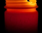 Beeswax Candle Collection - antique bottle shaped - "Drey Mason 1/2 Pint" - by Pollen Arts