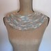 Oasis Colored Crocheted Collar, Mini Capelet,  Variegated Cotton Thread Slightly Ruffled, with Border