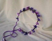 Hippie flower headband daisy chain purple hair wreath Flower crown concerts festival hair fashion bridal Headpiece EDC headwreath