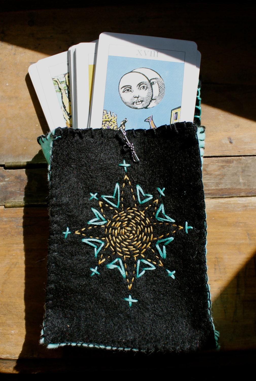 HANDMADE TAROT BAG with Charm Closure 15.00 with  Free Shipping