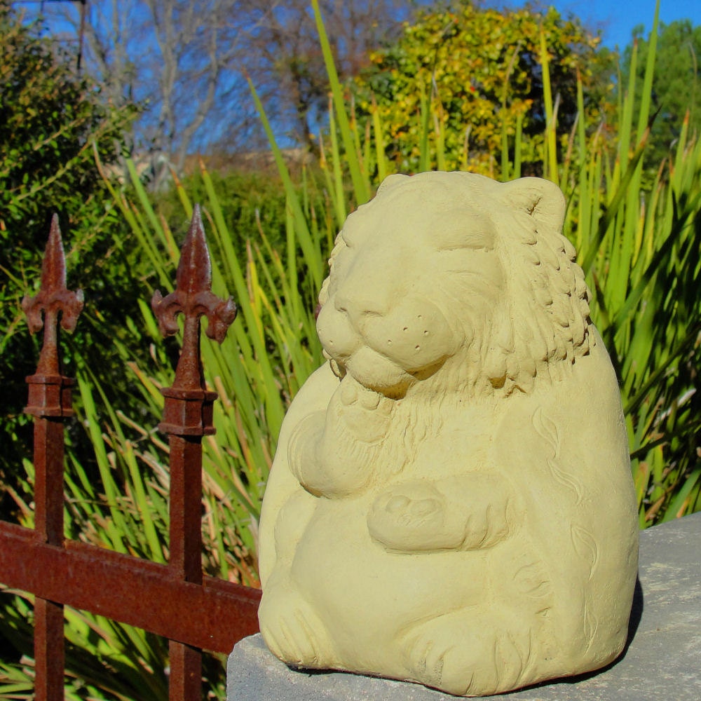 MEDIUM MEDITATING TIGER Original Zen Creation Garden Sculpture (o/v)