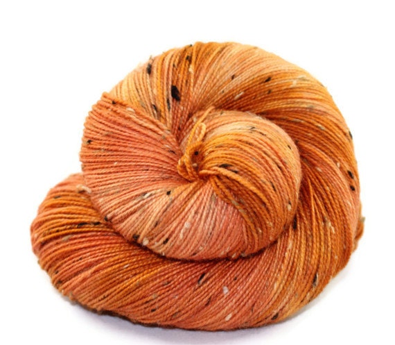 Donegal tweed - merino - fingering weight - superwash - hand dyed yarn - "Ginger" - UK Seller - Dr Donegal 4ply