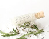 Mini Lavender Bath Salt tube with cork / Detoxifying Dead Sea Salt / aromatherapy bath salt / therapeutic  bath salt