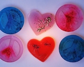 Peace Signs &  Hearts--Novelty Glycerin Soap- by Su Stella