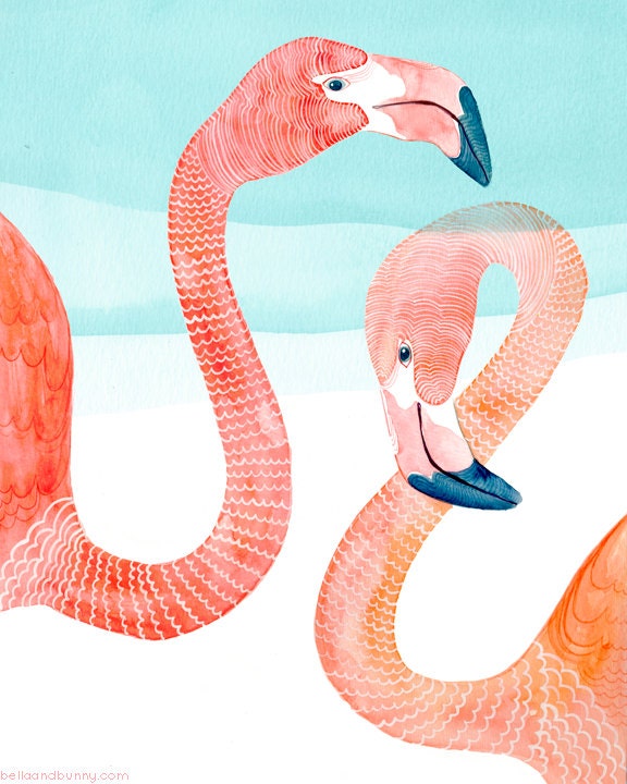 PRINT / Flamingo Pair