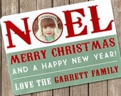 Noel Photo Christmas Card - p.ink creative - Christmas card with custom photo - (DEPOSIT)