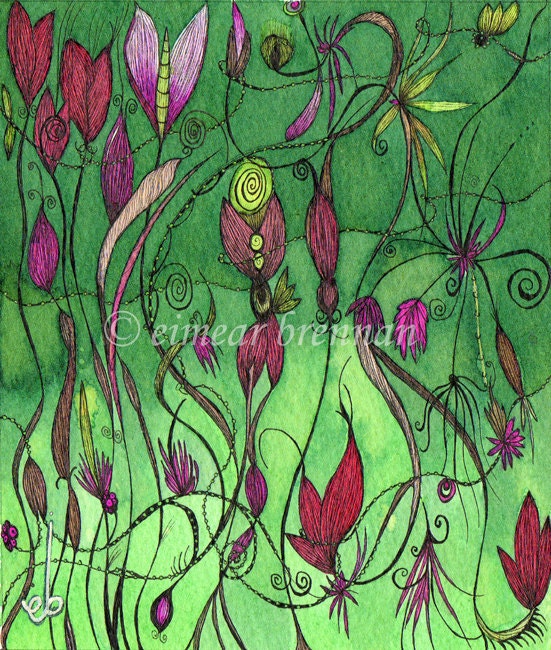 Wheresoever you go, go with all your heart.  Original Pen & Ink by Eimear Brennan