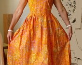 sunshine ladies womens teenager summer dress pure cotton Indonesian battik midi