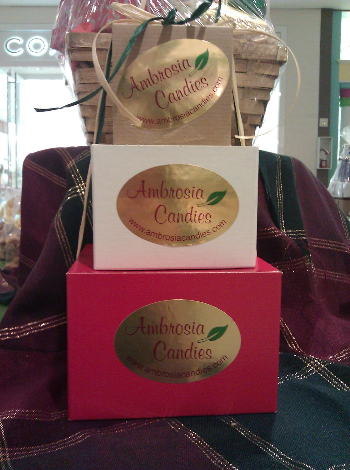 Tri-Tier Gift Box - Gourmet SOFT Peanut Brittle - Gift Sets - Holiday Gifts - No Gluten Dairy Cholesterol Preservatives