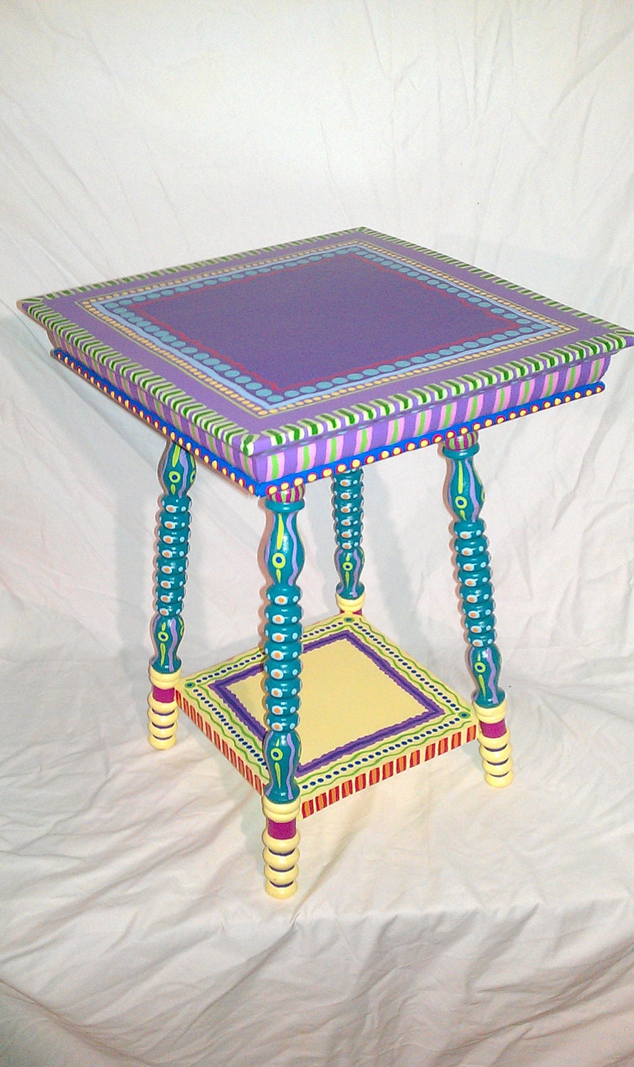 Side Table- Hand Painted Furniture Made to Order