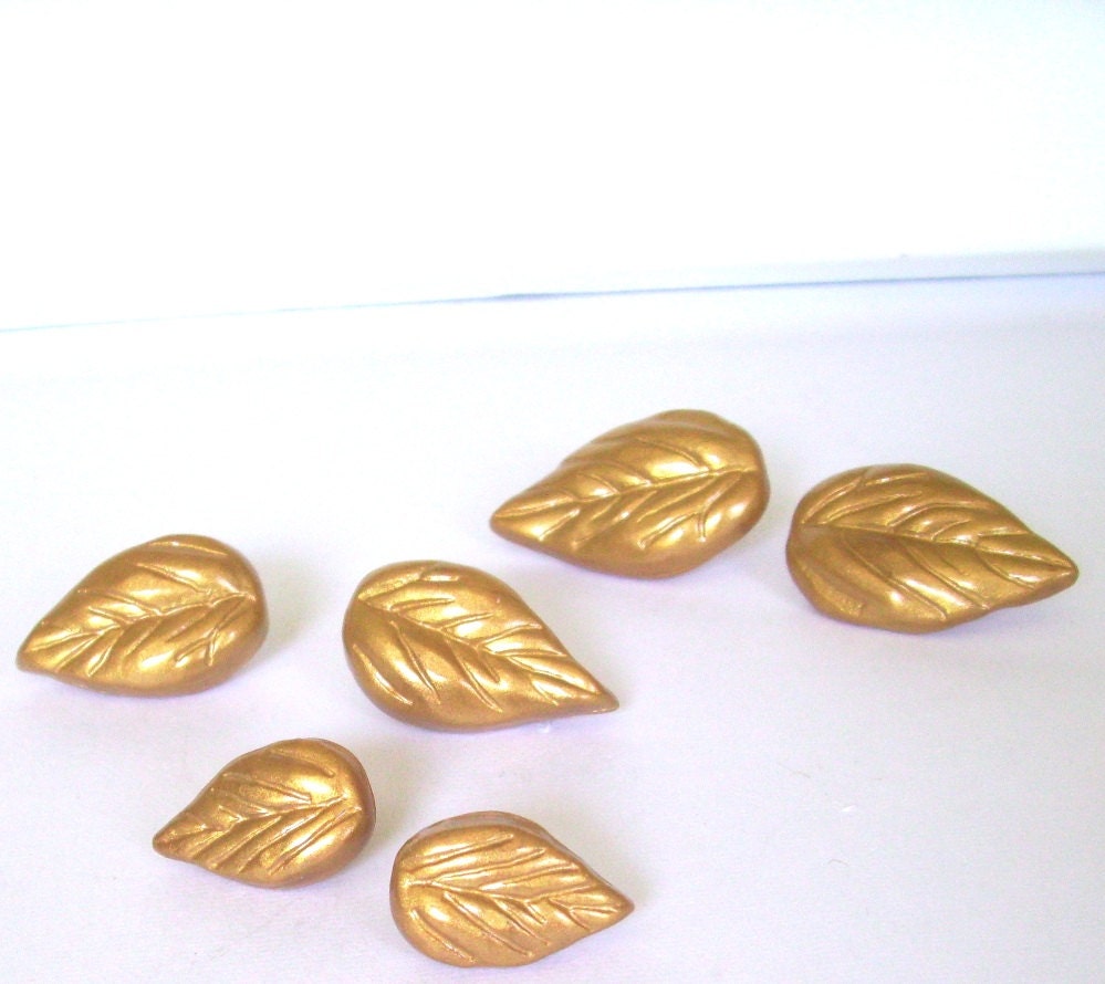 Clay push pin set Gold Leaf Thumbtacks Golden Push Pins Cork Board Organizers Desk Accessories