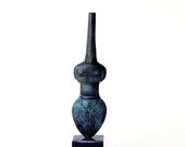 Bronze Abstract  Female Figurine - Greek Cycladic Abstract Statue -  Violin Shape - Flat Body  - Geometric Design - Art Lover Gift