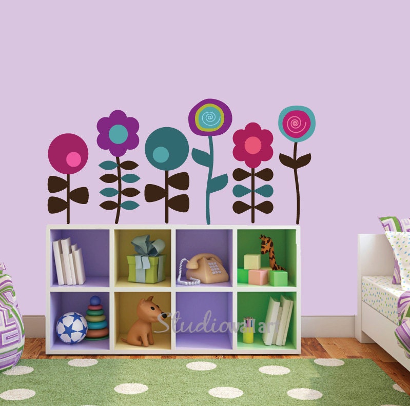 REUSABLE Flower Wall Decals - G500SWA