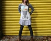 robot apron -- women's full apron