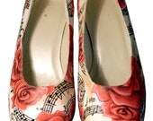 Roses and Night Music Painted Shoes, Wedding Event